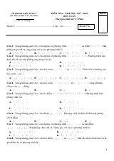 Đề kiểm tra Hình học 12 chương 3 năm 2017 – 2018 trường Cây Dương – Kiên Giang (bản Word)